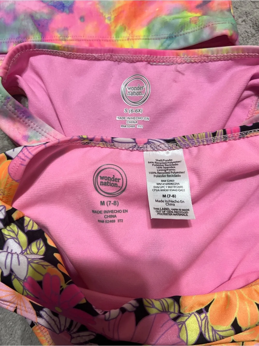 🔥4/20! 2 girls two piece swim suits. Size 6/7
